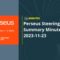 Perseus Steering Group summary minutes – November 2023