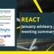 REACT: January advisory group meeting summary